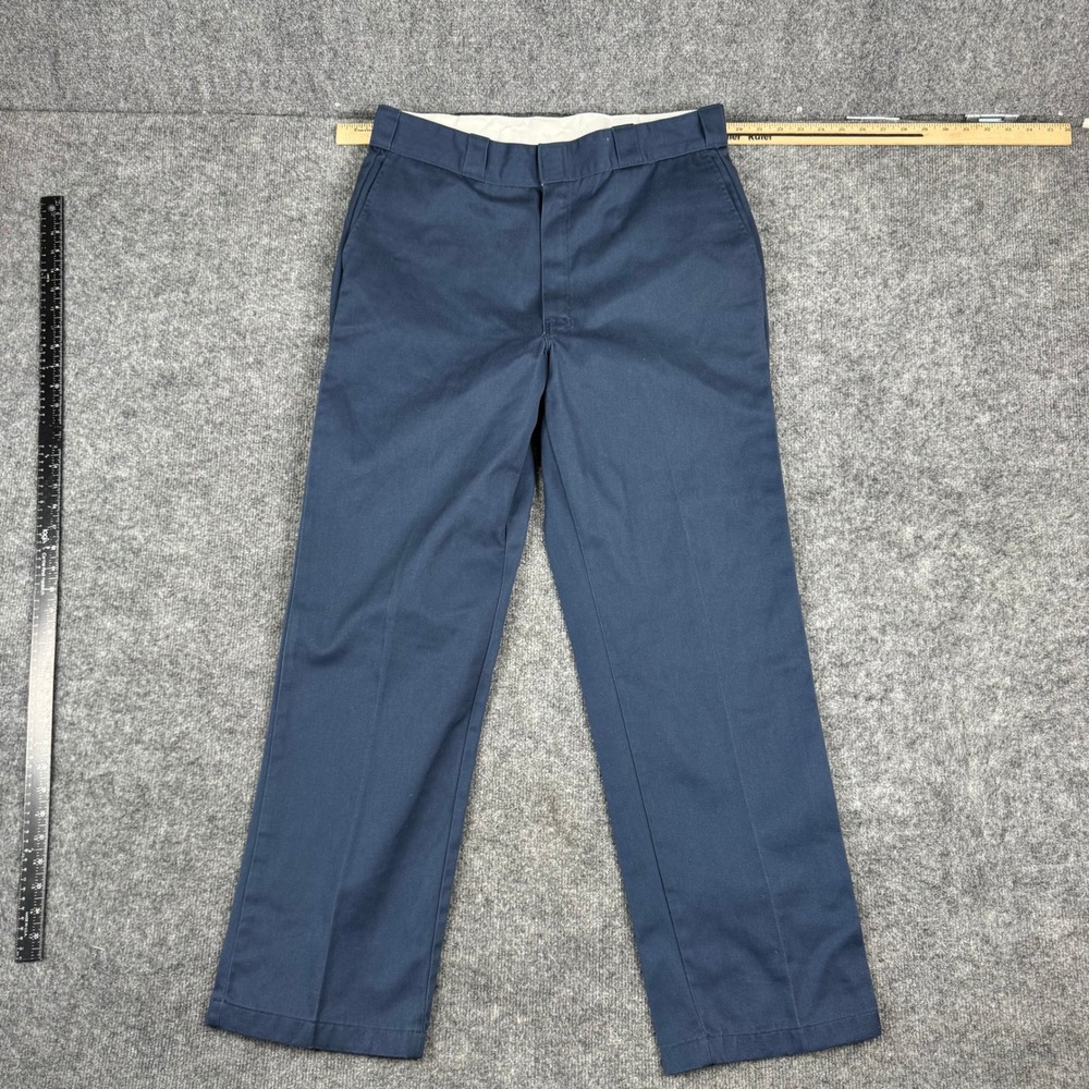 Dickies Pants Mens Size 36x32 Navy Blue 874 Original Fit Straight Leg Workwear